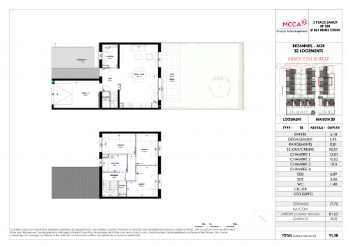 Plan de vente M20